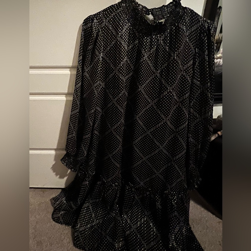 J. Crew Black and White Midi Dress